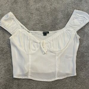 target white corset type shirt
